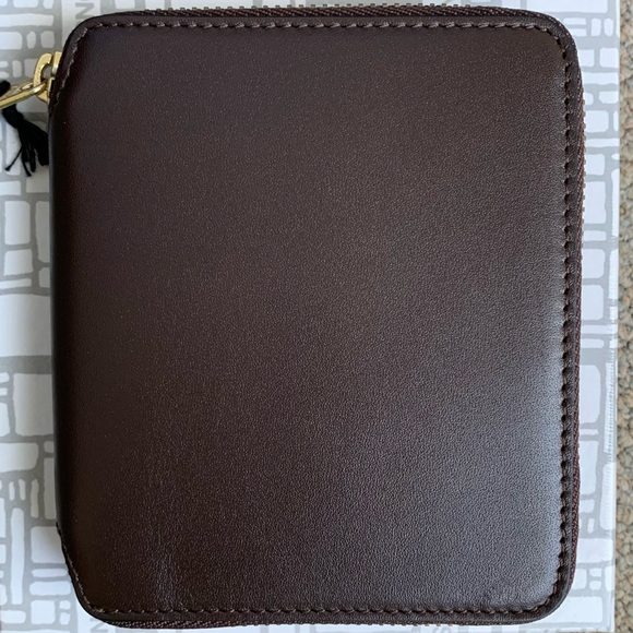 *SOLD* Comme des Garcons SA2100 Compact Zip Around Arecalf Bifold Wallet, Brown - Picture 5 of 17